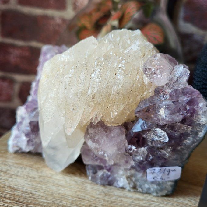 Améthyste avec Calcite 